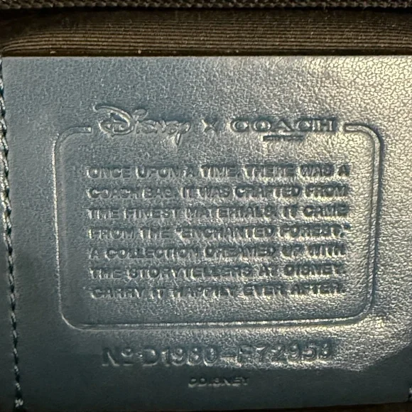 DISNEY X COACH Spooky Eyes Dark Fairytale Leather Backpack | Black & Blue - Picture 8 of 13